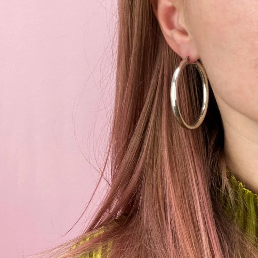 Super chunky asymmetrical earrings, bold mismatched earrings